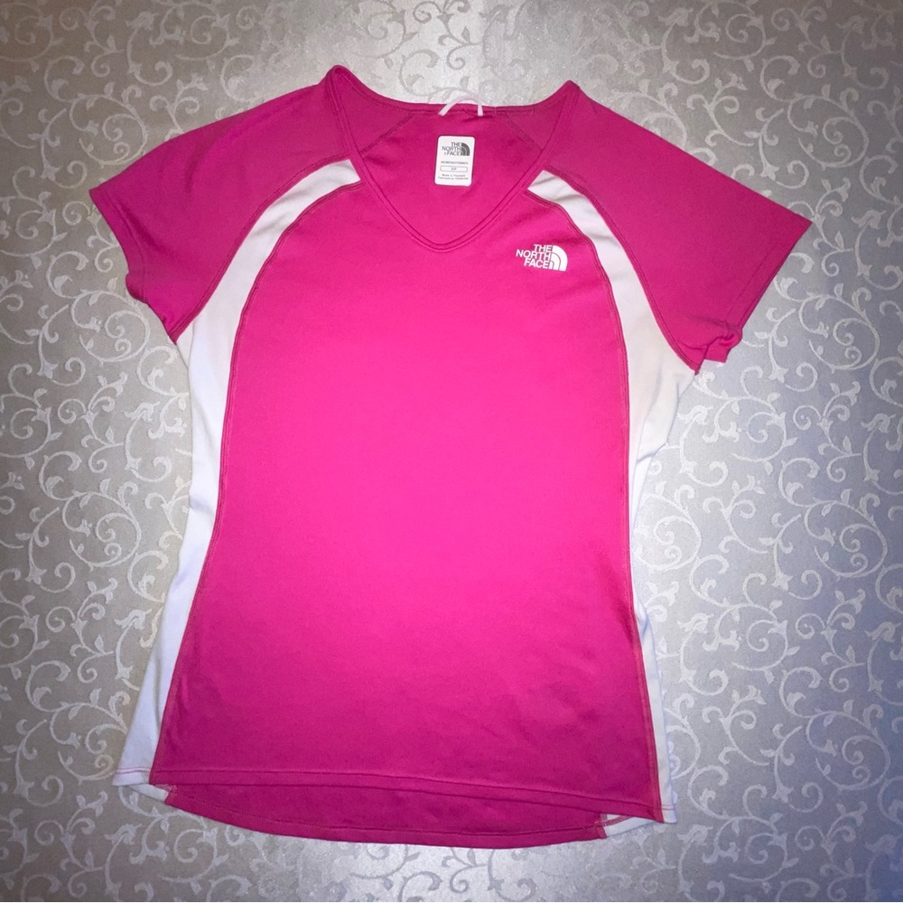 Barbie Pink The North Face Pink White Cap Sleeve Vapor Wick Tee Shirt - Picture 8 of 15